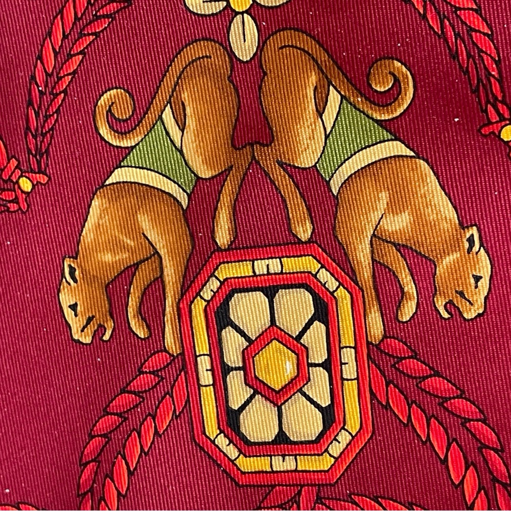 ❌SOLD❌ $400 SALVATORE FERRAGAMO Silk Pocket Square Hand Made  & Rolled Italy